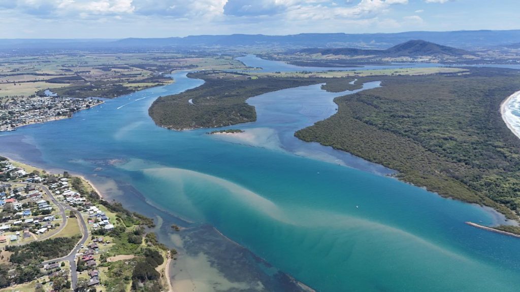 Aerial shot of the Crookhaven River